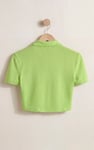 Women’s Cotton Jersey V Neck Cropped Top