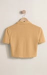 Women’s Cotton Jersey V Neck Cropped Top