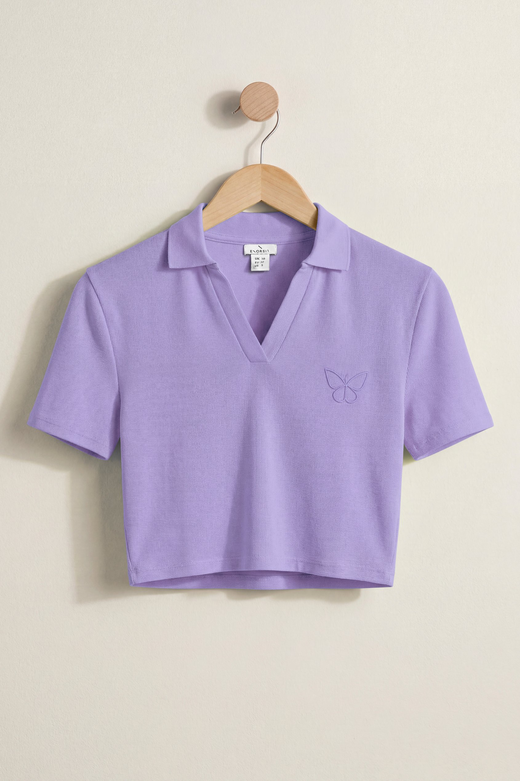 Women’s Cotton Jersey V Neck Cropped Top