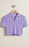 Women’s Cotton Jersey V Neck Cropped Top