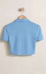 Women’s Cotton Jersey V Neck Cropped Top