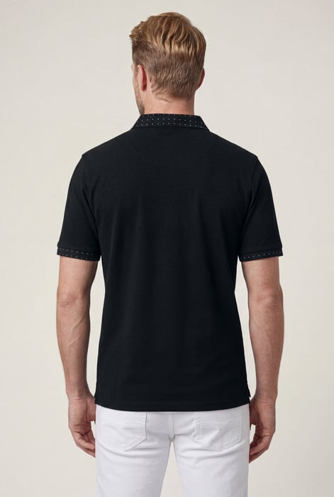 Men’s Black Pique Polo Shirt | Enorsia