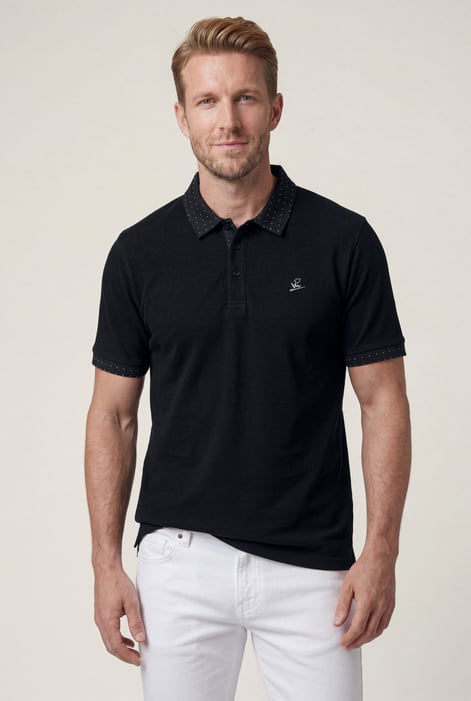 Men’s Navy Pique Polo Shirt | Enorsia