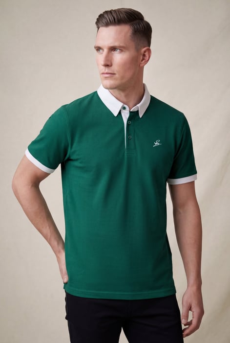 Men’s Navy Pique Polo Shirt | Enorsia