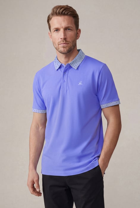 Men’s Navy Pique Polo Shirt | Enorsia