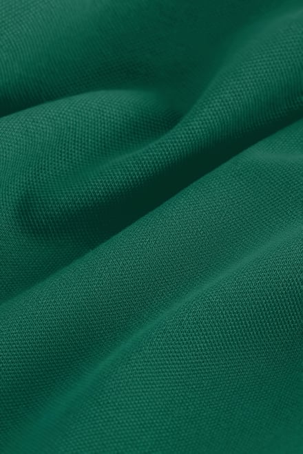 Contrast Collar Zip-Up Polo Shirt