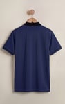 Contrast Collar Zip-Up Polo Shirt