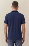Contrast Collar Zip-Up Polo Shirt