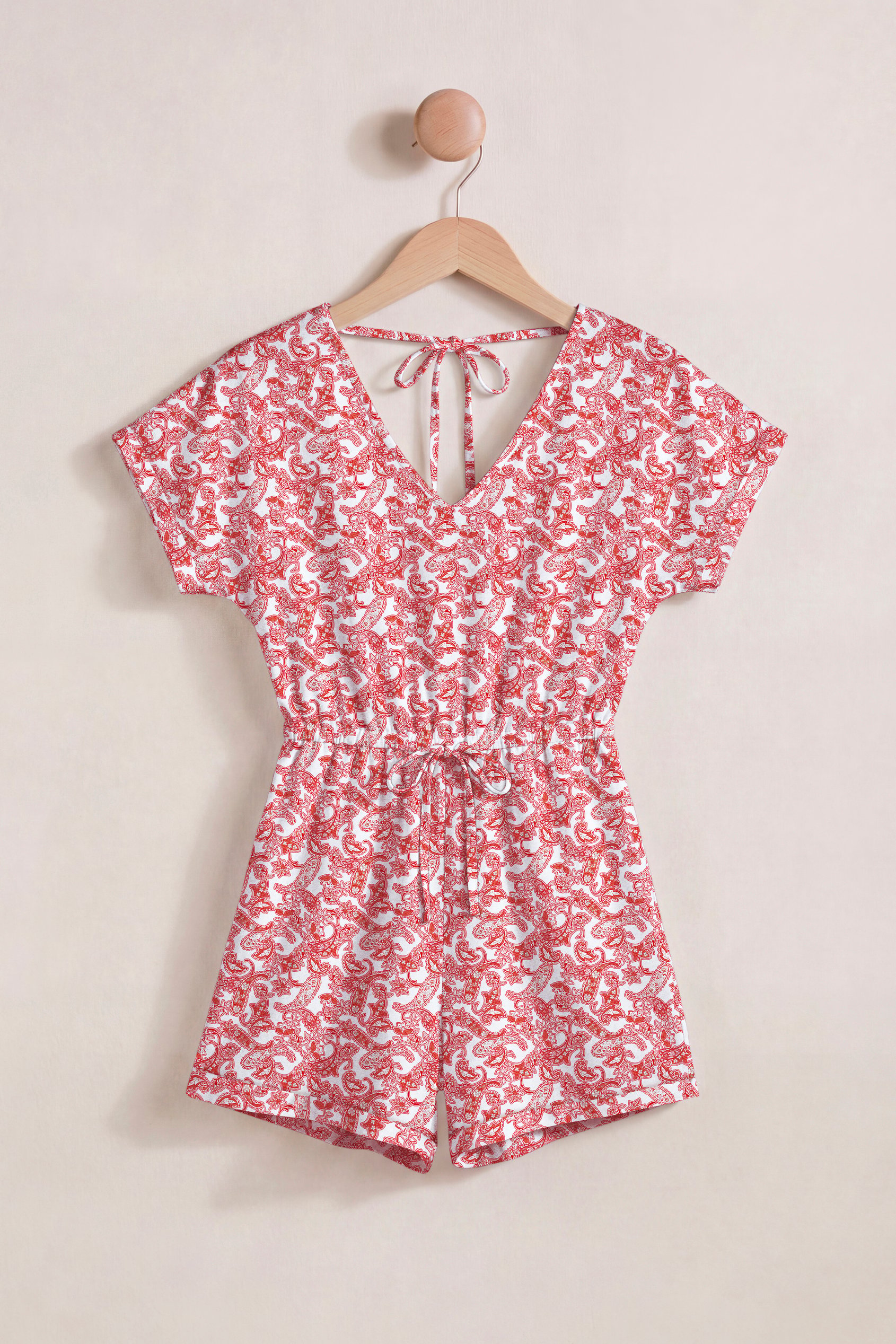 Roll up Sleeves AOP Play Suit