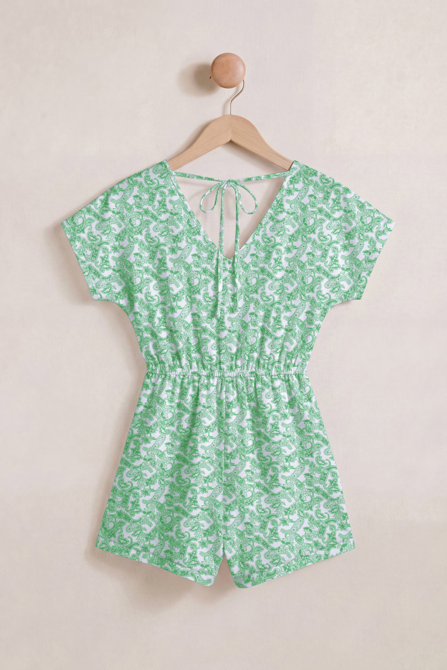 Roll up Sleeves AOP Play Suit