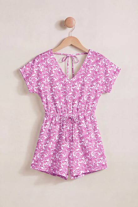Roll up Sleeves AOP Play Suit