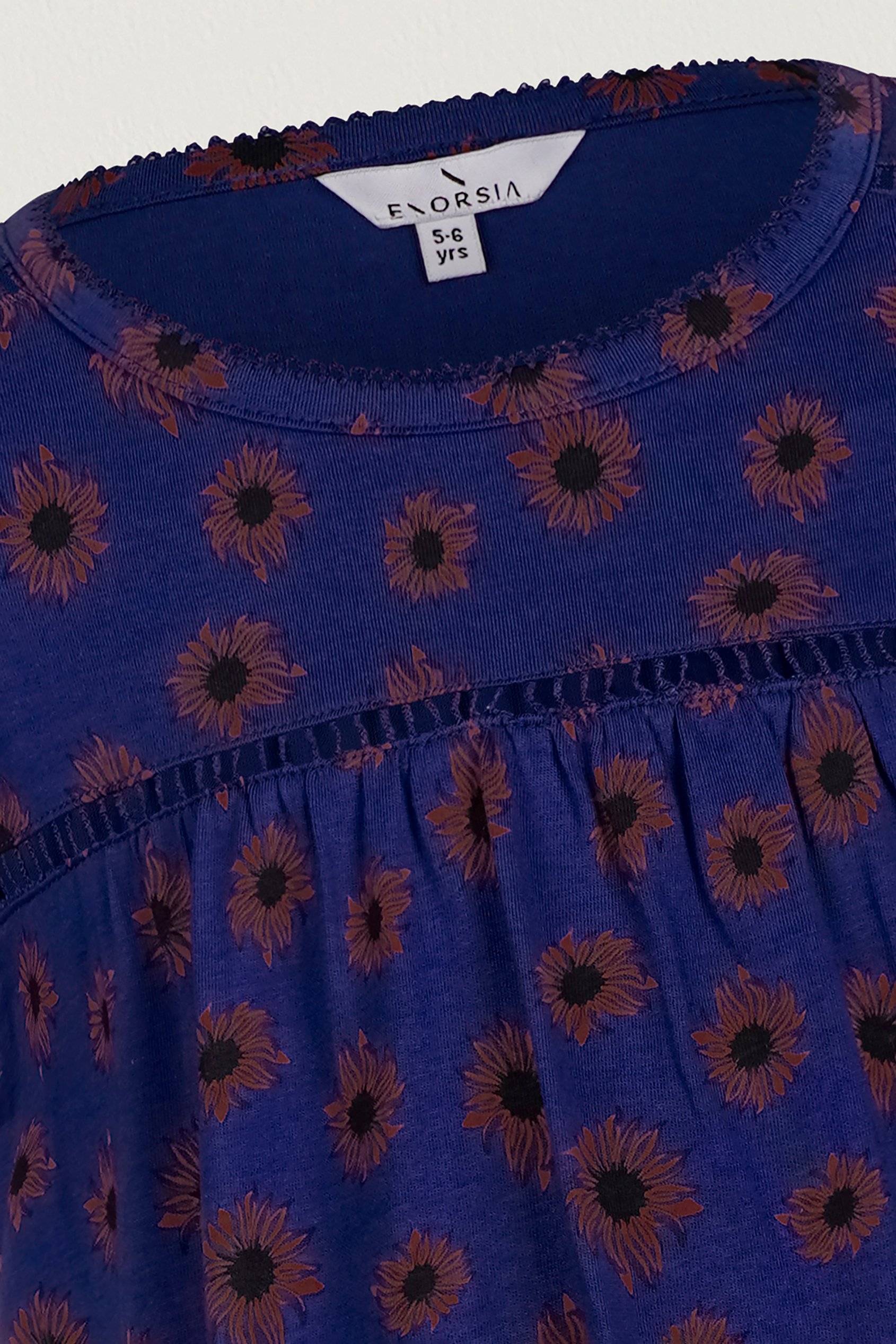 Girls Lace Details Sunflower Print Dress  (5yrs - 11yrs)