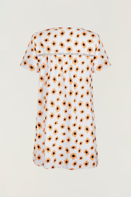 Girls Lace Details Sunflower Print Dress  (5yrs - 11yrs)