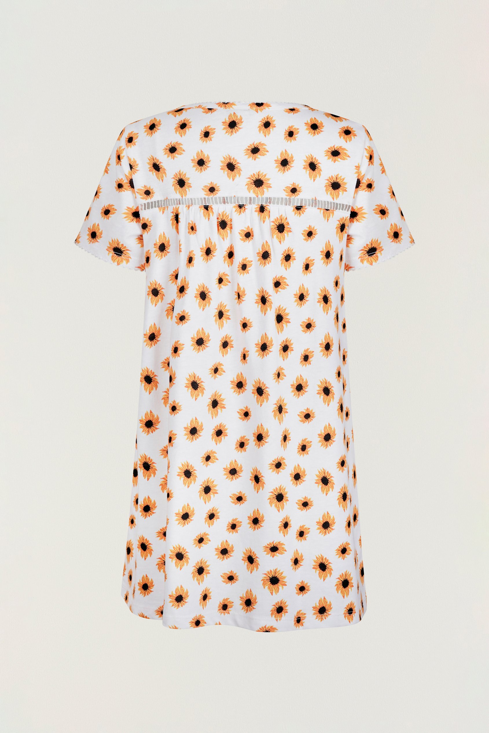Girls Lace Details Sunflower Print Dress  (5yrs - 11yrs)