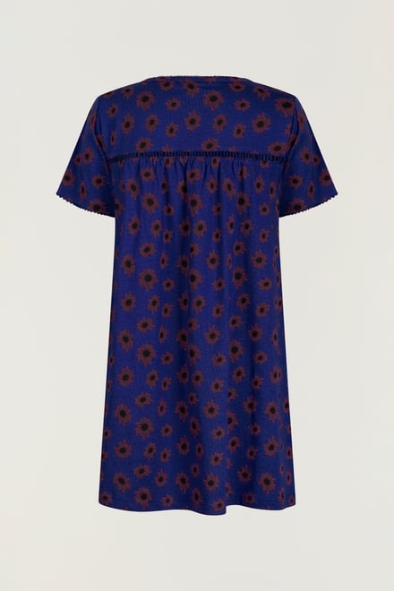 Girls Lace Details Sunflower Print Dress  (5yrs - 11yrs)