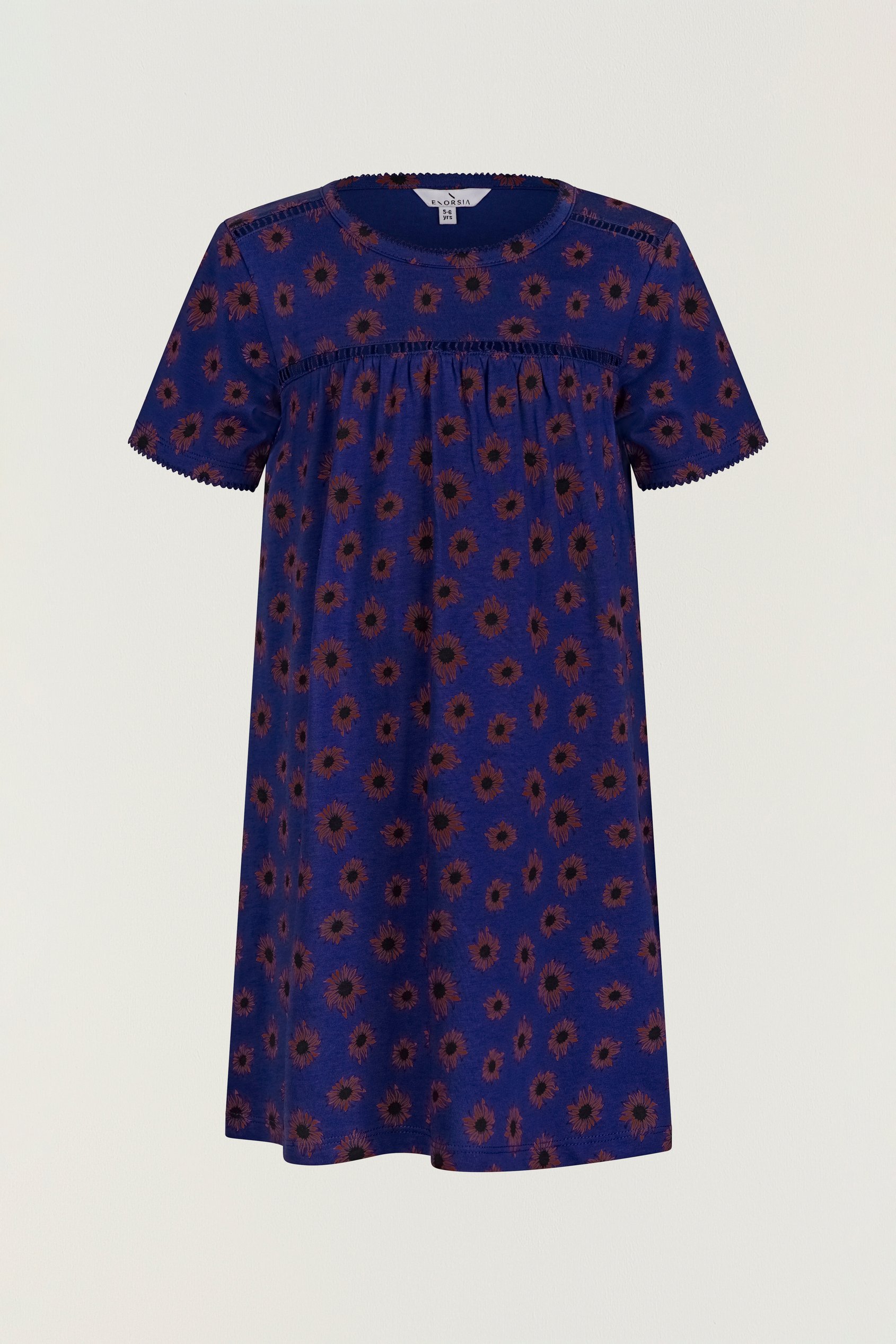 Girls Lace Details Sunflower Print Dress  (5yrs - 11yrs)