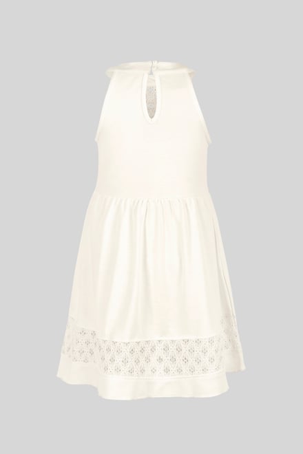 Girls Halter Neck Lace Trim Jersey Dress (5/6yrs - 10/11yrs)