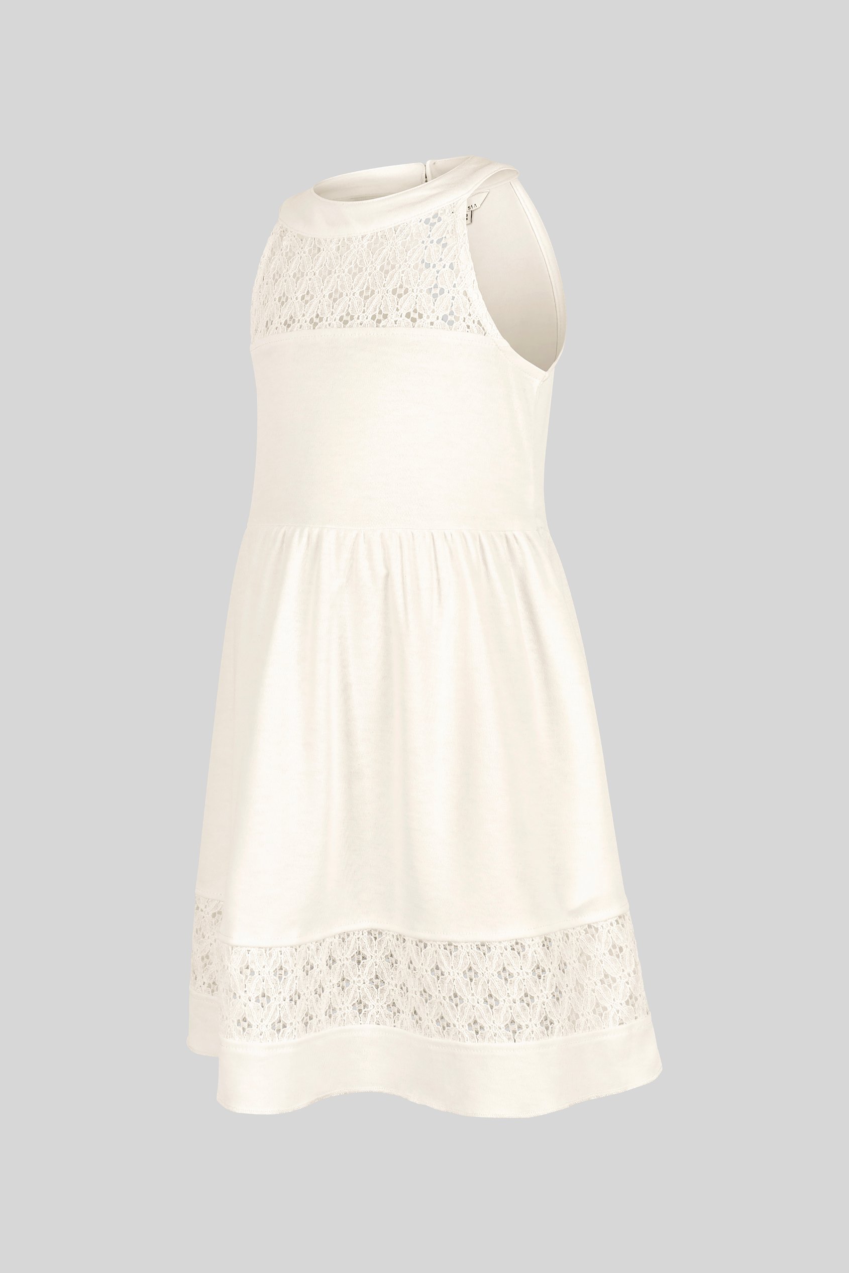 Girls Halter Neck Lace Trim Jersey Dress (5/6yrs - 10/11yrs)