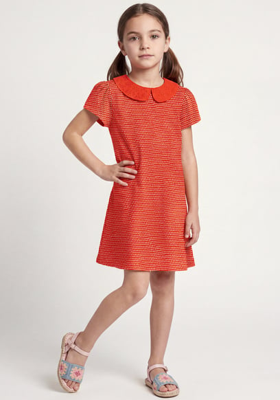 Girl's Peter Pan Collar Jersey Dress (5/6yrs - 10/11yrs)