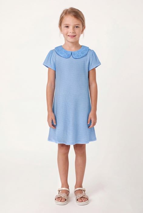 Girl's Sky Peter Pan Collar Jersey Dress (5/6yrs - 10/11yrs)
