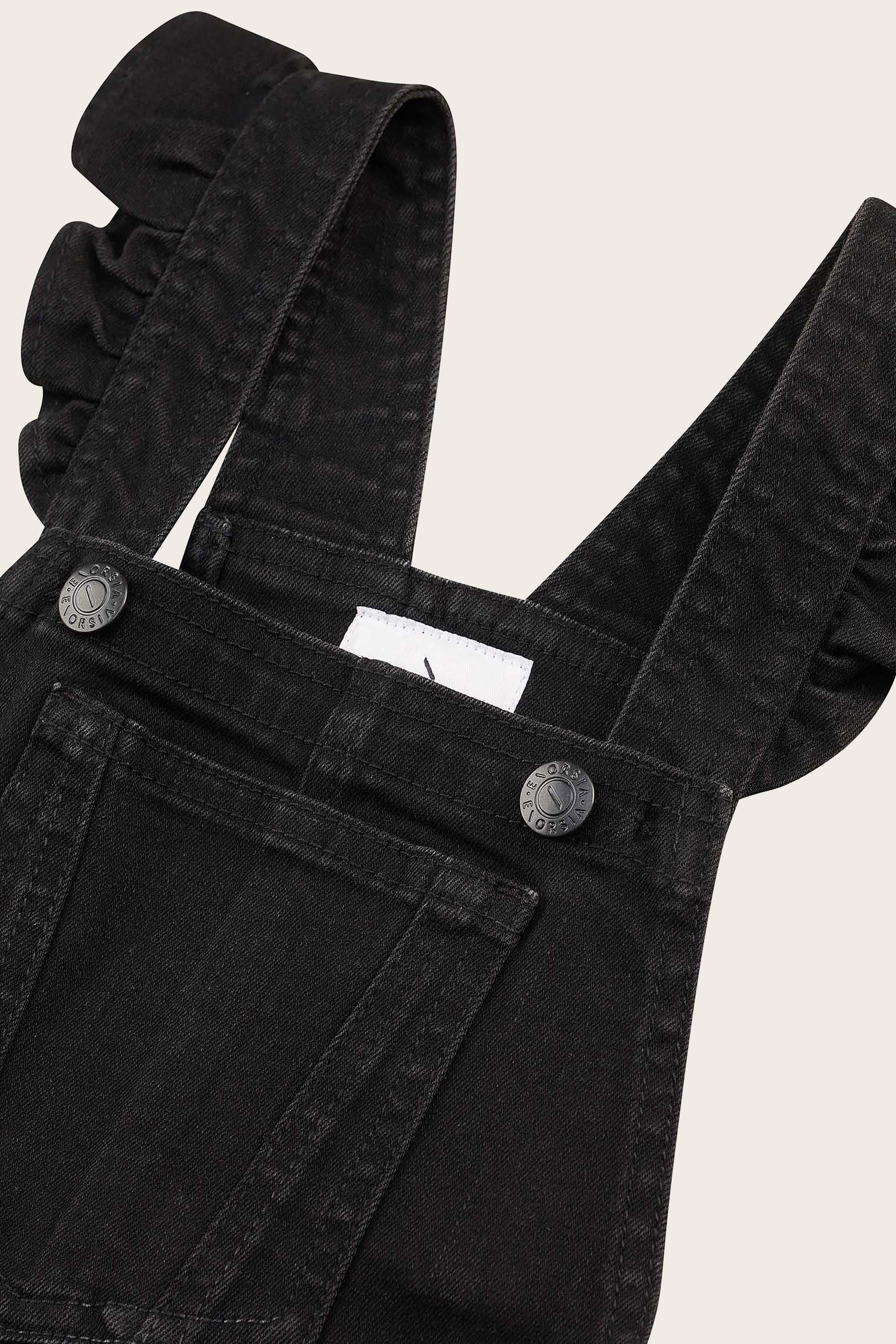 Girls Denim Ruffle Sleeve Short Dungarees(2/3yrs-8/9yrs)