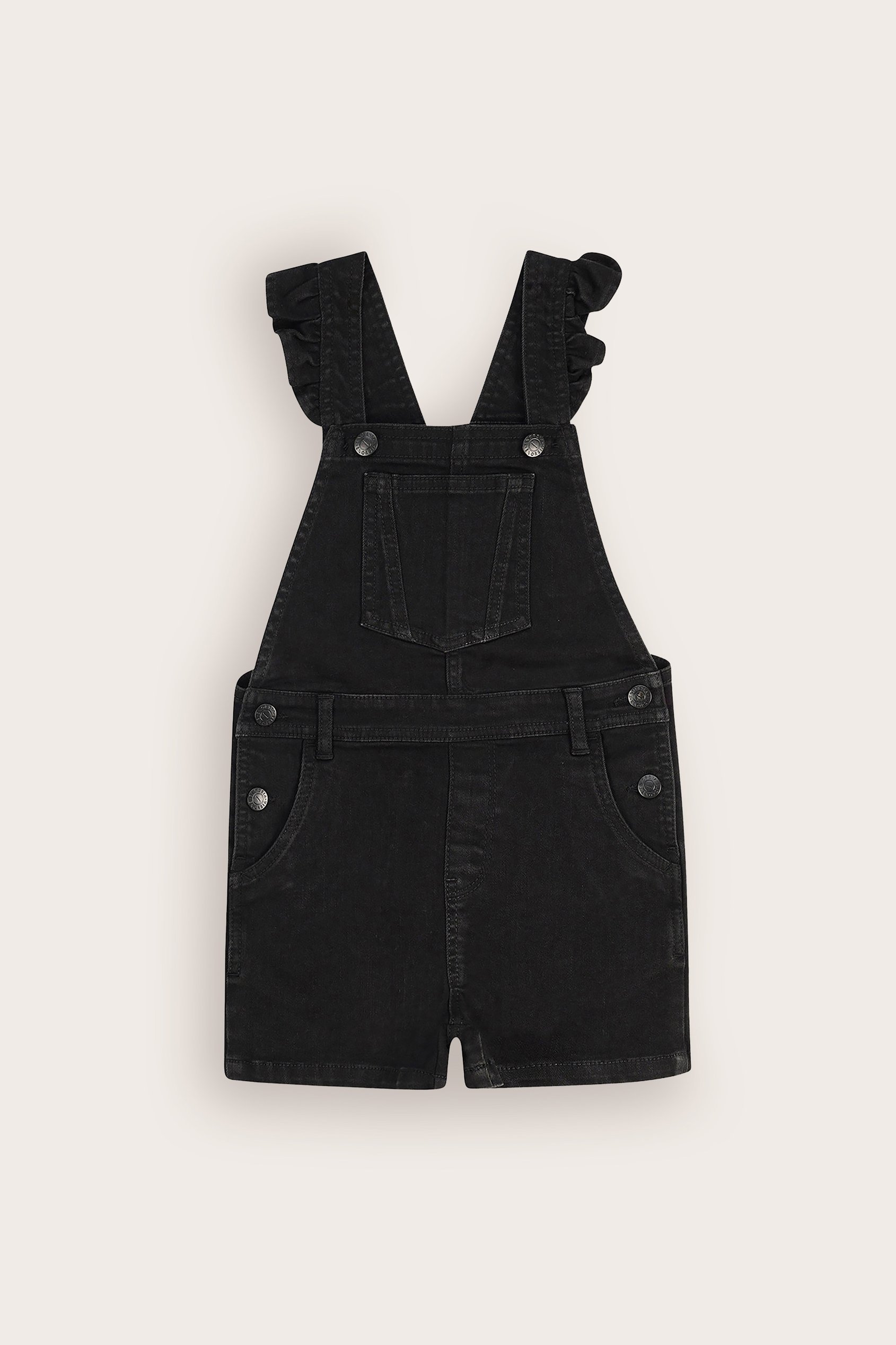 Girls Denim Ruffle Sleeve Short Dungarees(2/3yrs-8/9yrs)