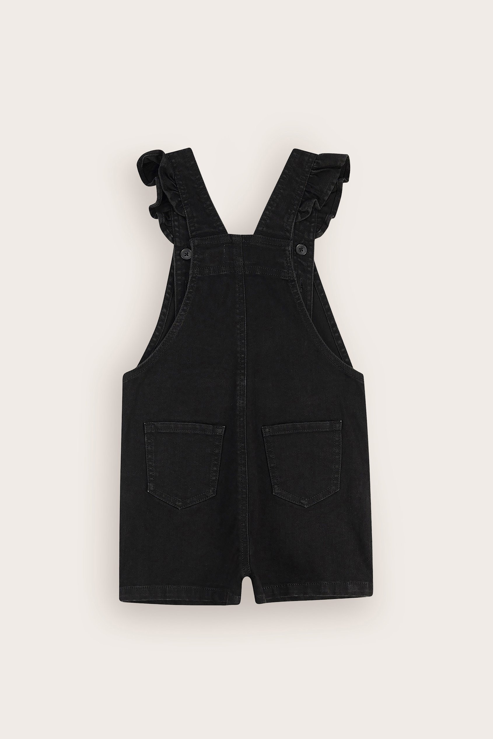 Girls Denim Ruffle Sleeve Short Dungarees(2/3yrs-8/9yrs)