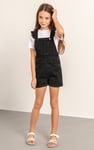 Girls Denim Ruffle Sleeve Short Dungarees(2/3yrs-8/9yrs)