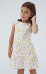Girls Ruffle Neck Jersey Dress
