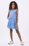 Girls Ruffle Neck Jersey Dress