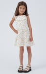 Girls Ruffle Neck Jersey Dress