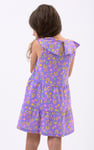 Girls Ruffle Neck Jersey Dress