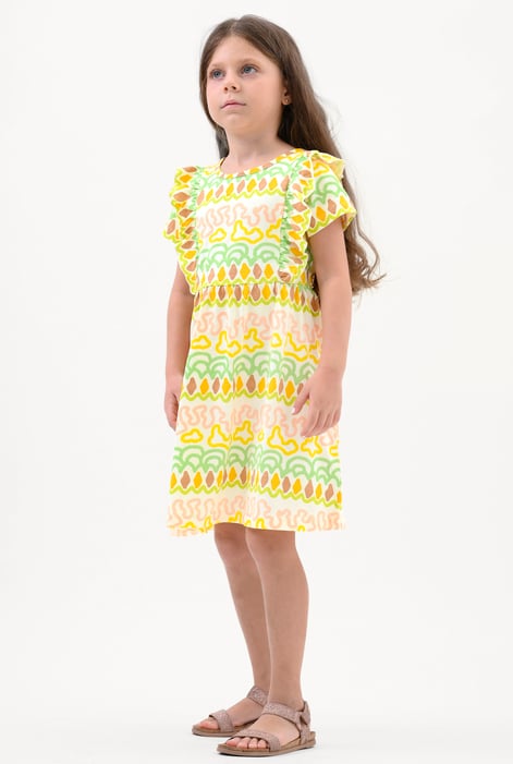 Girls Green Rainbow Print Dress (12/18mths - 6/7yrs)