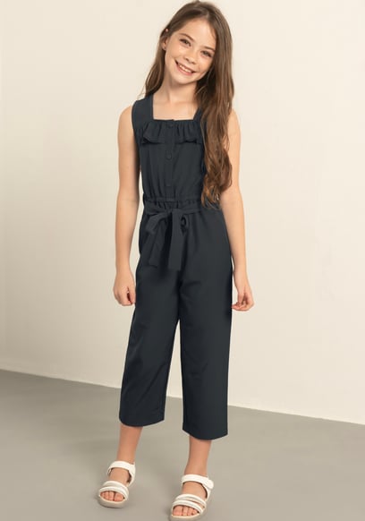 Ruffled Square Neckline Jumpsuit (5/6yrs-10/11yrs)