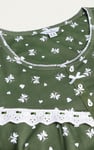 Butterfly Printed S/S Nightwear With Lacetrims