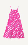 Girls Printed Tiered Strappy Jersey Dress