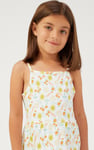 Girls Printed Tiered Strappy Jersey Dress