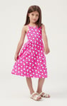 Girls Printed Tiered Strappy Jersey Dress