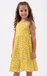 Girls Printed Tiered Strappy Jersey Dress