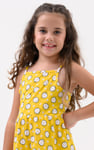 Girls Printed Tiered Strappy Jersey Dress