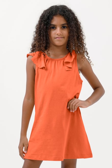 Girls Ruffle Collar Dress (12/18mths-6/7yrs)