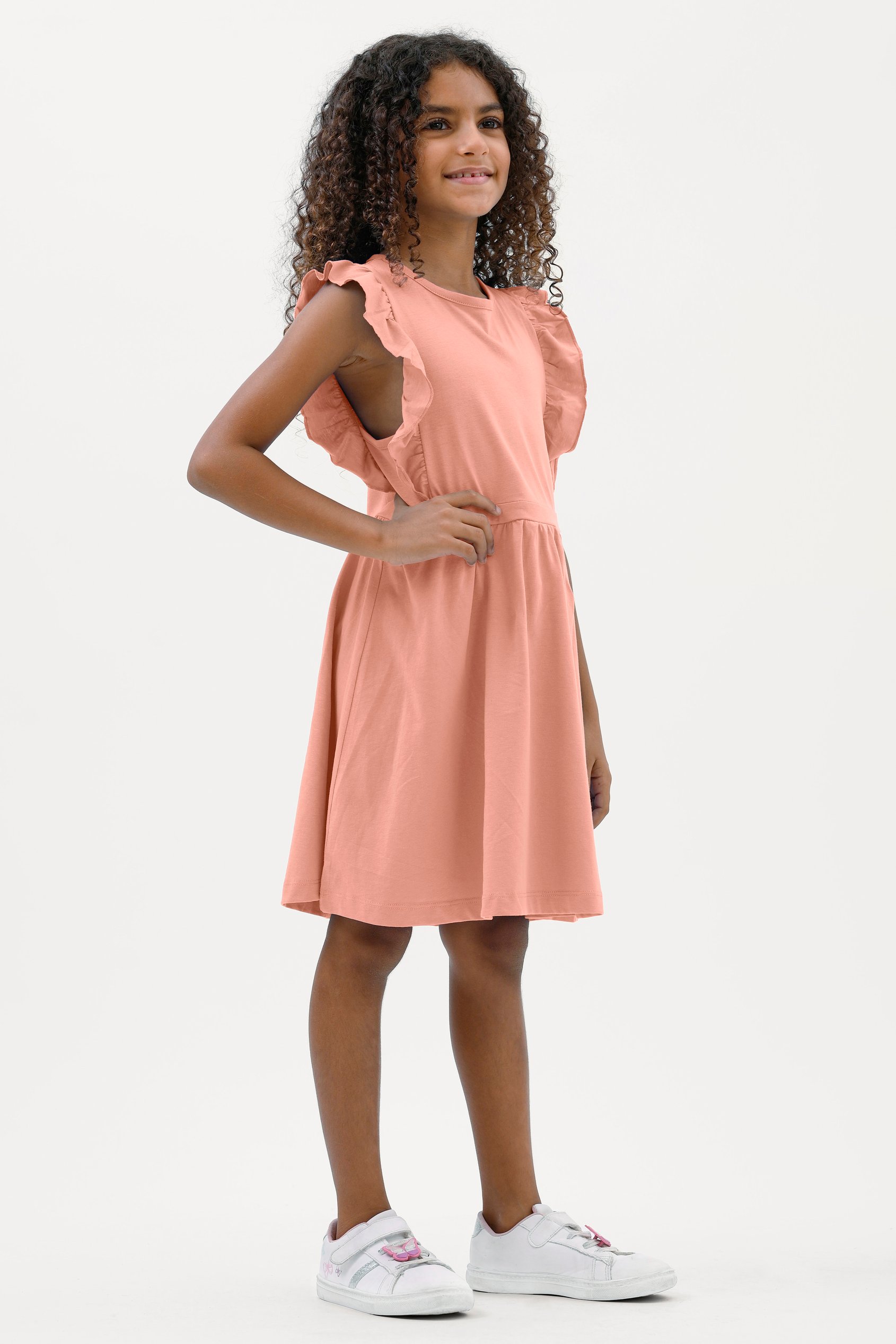 Girls Ruffle Sleeve Dress (12/18mths - 6/7yrs)