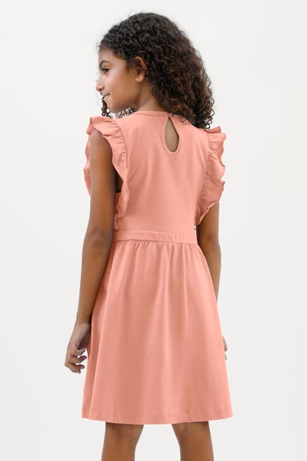 Girls Ruffle Sleeve Dress (12/18mths - 6/7yrs)