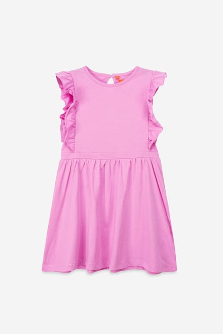Girls Ruffle Sleeve Dress (12/18mths - 6/7yrs)