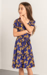 Square Neck Tiered Puff Sleeve Dress (2/3yrs-8/9yrs)