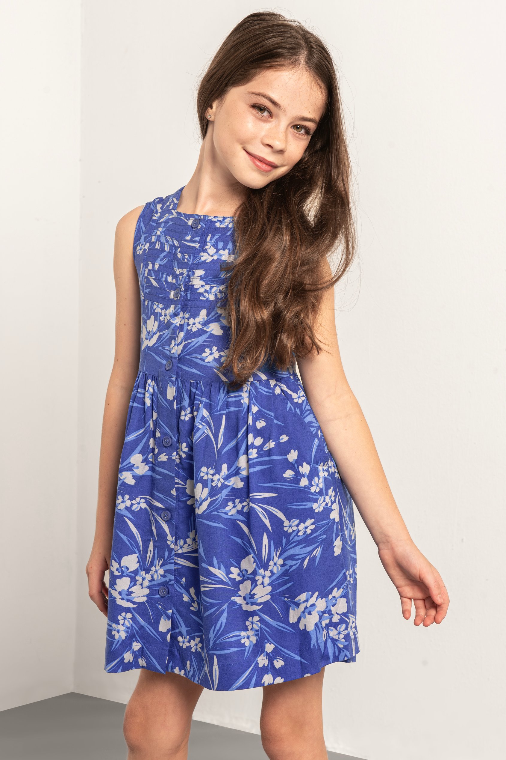 Garden Printed Sleeveless Dress (2/3yrs-8/9yrs)
