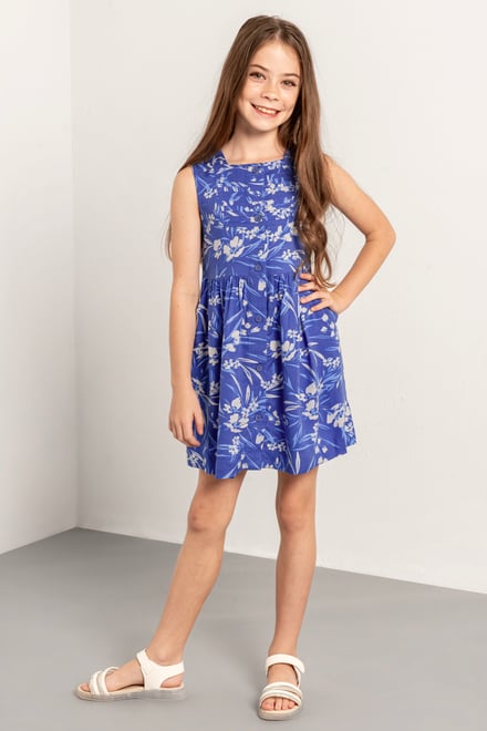 Garden Printed Sleeveless Dress (2/3yrs-8/9yrs)