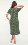 Butterfly Printed S/S Nightwear With Lacetrims