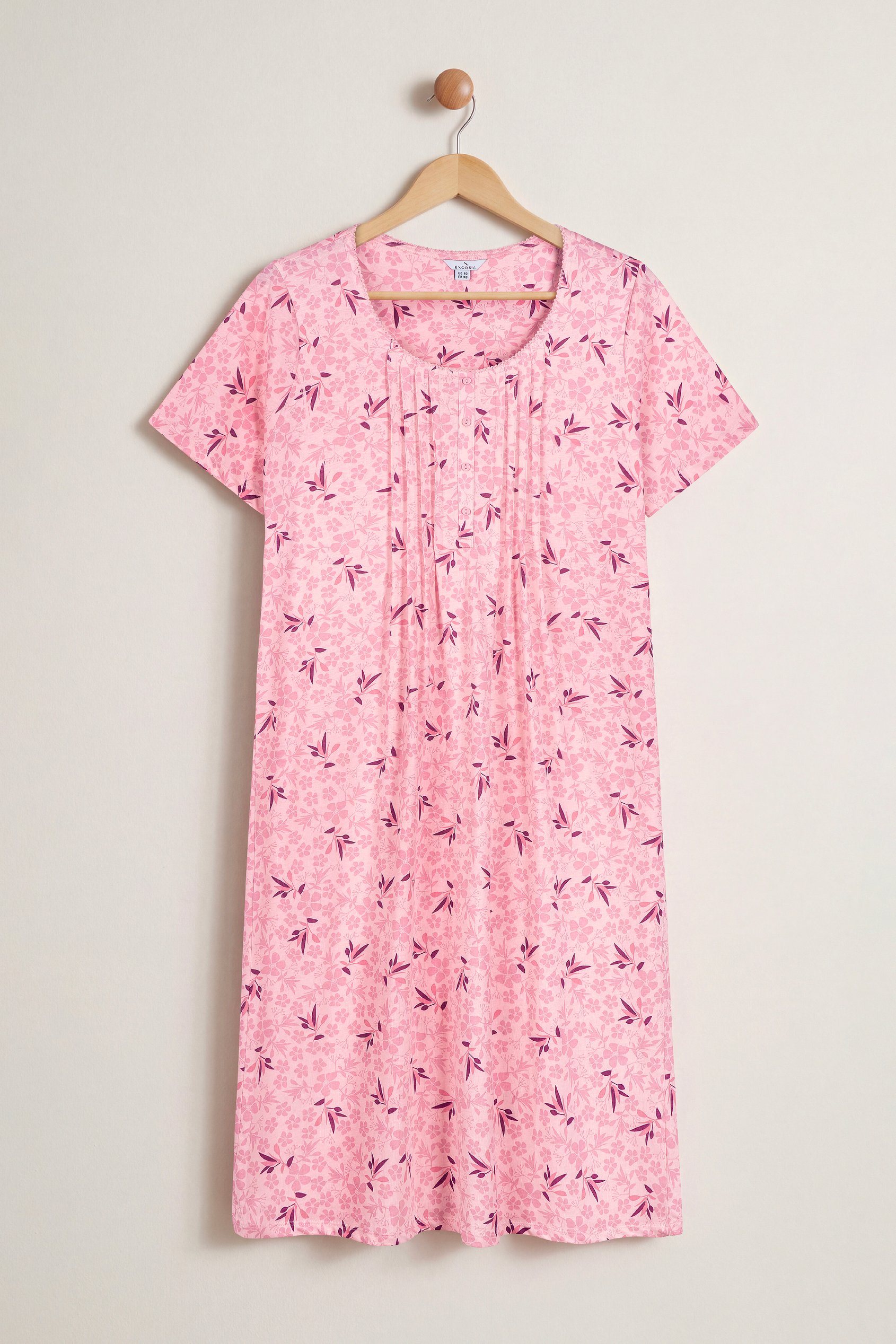 Pleated Details S/S Nightdress