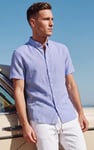 Men's Linen Blend Short Sleeve Shirt
